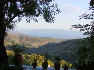 The stunning view from Hans and Margarets house in the Pelion
